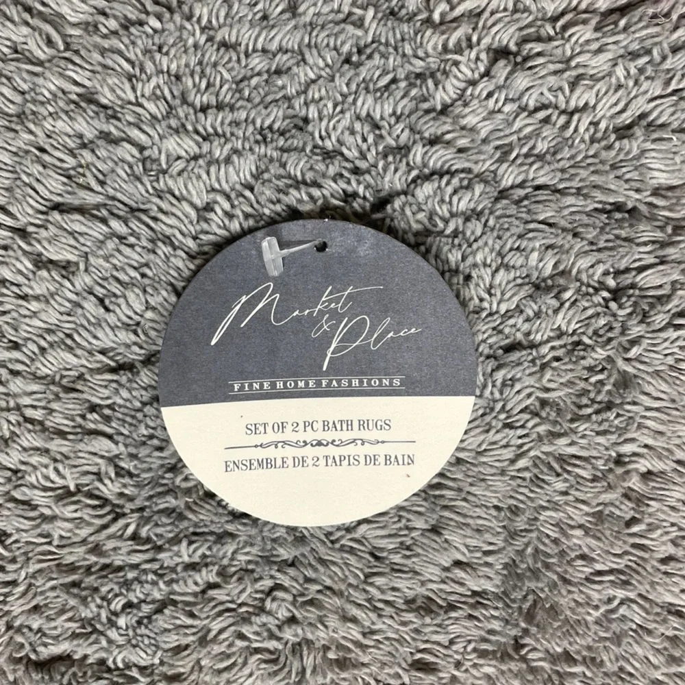 Market & Place Fine Home Fashions 2 Piece Bath Rugs NEW!